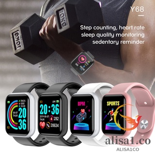 Reloj inteligente Deportes masculinos Y68 D20 con Bluetooth USB con Monitor cardiaco Smartwatch