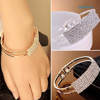 sanfive nueva moda elegante mujeres brazalete pulsera pulsera de cristal brazalete bling lady regalo