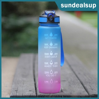 [Sundeal] Botella de agua de 1 litro con paja, grandes botellas de agua deportivas a prueba de fugas, Fitness de gran tamaño, sin BPA