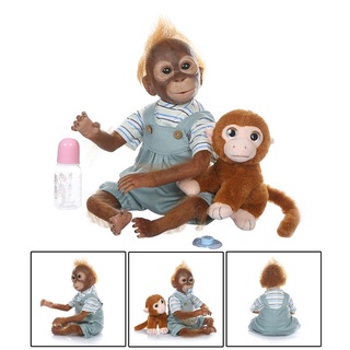 Haha 50cm realista Reborn muñeca de silicona suave vinilo recién nacido bebés mono realista hecho a mano juguete niños regalos de cumpleaños (8)