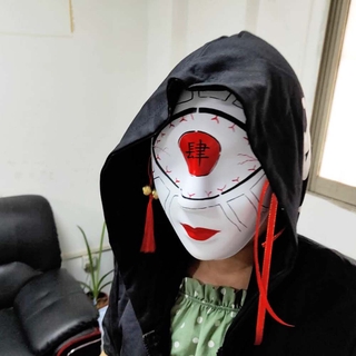 ALLGOODS Anime fiesta máscara Props Cosplay Demon Slayer Cosplay máscara Anime japonés disfrazada fiesta Halloween Cosplay accesorios cara completa Kabuki Kitsune fiesta Props (6)