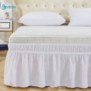 dormitorio hotel cama falda blanco/gris ropa de cama no estiramiento fácil de usar fácil de quitar cama falda everso