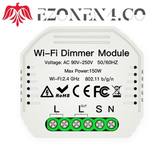 ezonen4 1 gang diy mini led wifi dimmer módulo tuya remoto 1 vía interruptor de luz inteligente