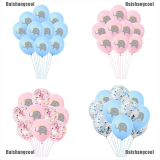 Bsc 10 pzs globos de látex de elefante de dibujos animados de 12 pulgadas/decoración de fiesta de cumpleaños/juguetes para niños Baishangcool