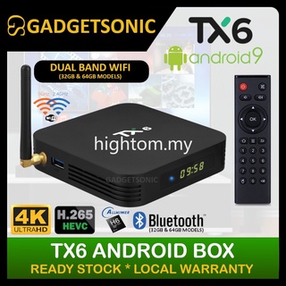 Tx6 4GB+32GB Android box TvBox (más de 10k canales gratuitos) dual WiFi Bluetooth 4K smart TV box programas IPTV