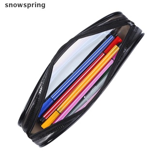 snowspring - estuche transparente de plástico suave para estudiantes, pvc, bolsa transparente