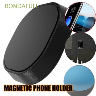 RONDAFULL-Soporte Portátil Para Salpicadero De Coche , Placa Metálica Extra , Magnético Para Teléfono Móvil , Universal , Color Negro