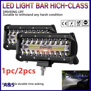 Ac 7 pulgadas 400W LED luz de trabajo barra de inundación Spot Beam Offroad 4WD SUV conducción lámpara antiniebla (1)
