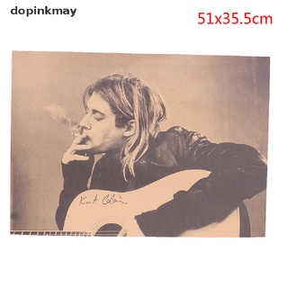 dopinkmay kurt cobain nirvana frontman rock póster de papel kraft retro póster de pared pegatina co
