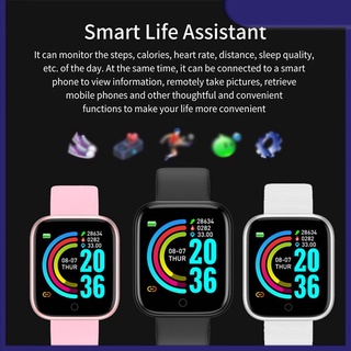 Y68S Smart Watch Fitness Tracker Blood Pressure Smartwatches Waterproof Heart Rate Monitor Bluetooth Smart Wristwatch DERMA