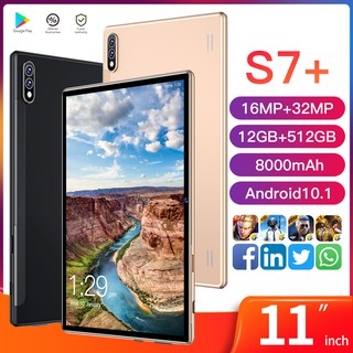 S7+ Tablet PC 10.1 pulgadas 4G llamada telefónica fuerte 12GB/512GB Dual SIM soporte Wi-Fi Bluetooth Octa Core Android 10.1 tabletas (memoria opcional) (1)
