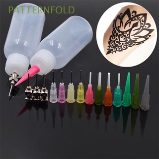 patternfold nuevo kit de henna aplicador fresco dibujo haciendo herramienta de arte corporal tatuaje botella belleza maquillaje pasta moda boquilla