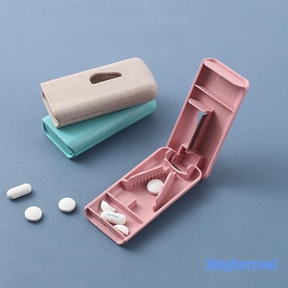 (nueva existencia) caja de Medicina de 3 colores Vitamina c estuche Organizador de pastillas para cortar pastillas