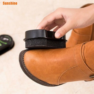 Sunshine) nuevos zapatos de brillo rápido esponja cepillo pulido limpiador de polvo herramienta de limpieza