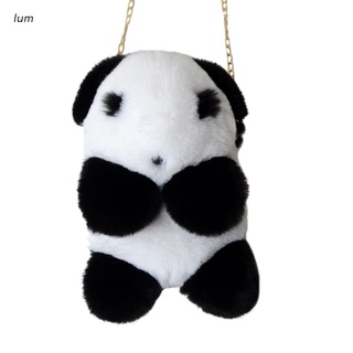 lum Women Ladies Cute Plush Panda Shoulder Bag Crossbody Tote Purse Messenger Satchel Tote (1)