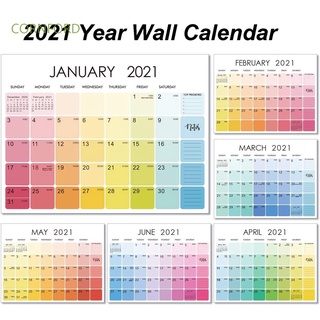 cornford simple 2021 calendario de oficina suministros de papelería mensual calendario de pared calendario de pared lista de tareas pegatina de pared creativa con lazo colgante año planificador diario horario