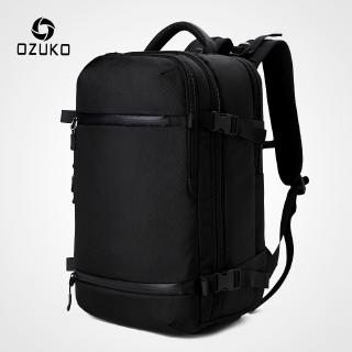 Ozuko - mochila para ordenador portátil de 15" 17", repelente al agua, carga USB (1)