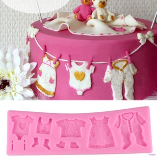 [huite] 3d bebé ropa DIY molde de silicona Fondant cocina pastel decoración molde Chocolate hornear herramientas