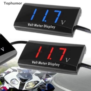 [tophumor] pantalla led digital para motocicleta 12v-150v voltios medidor de voltaje impermeable.