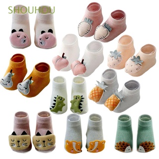 SHOUHOU Soft Cotton Baby Socks 6-12 month Cartoon Animal Newborn Socks New Accessories Infant Autumn Winter Anti Slip Floor/Multicolor