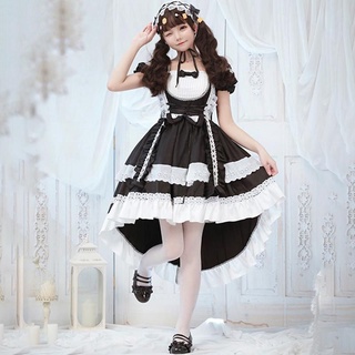 [nuevo] vestido de dama de princesa lolita con volantes disfraz de cosplay falbala manga halloween (2)