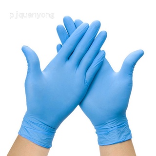 Pjquanyong 20 guantes desechables de nitrilo desechables de nitrilo de látex transparente de goma de PVC para lavar platos