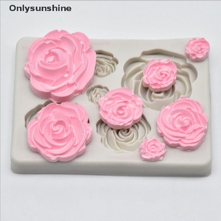 <Onlysunshine> Molde de silicón para Fondant/flores/rosas/3D/decoración de pasteles/molde de azúcar