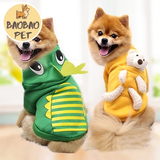 [baobaopet] primavera, otoño e invierno engrosado perros pequeños y medianos lindo sudadera térmica ropa para mascotas ropa de perro ropa de gato ropa en stock