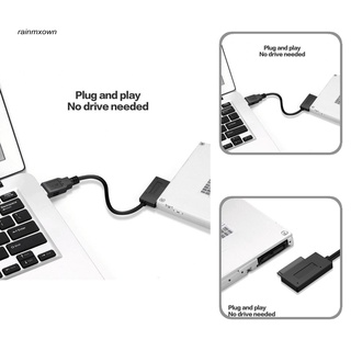 RA PVC Converter Cable USB 2.0 to SATA Hard Drive Adapter Converter Strong Compatibility for Notebook