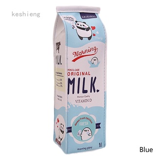 Keshieng keshieng creativo caja de leche diseño lápiz estuche de maquillaje bolsa de tocador organizador bolsa bolsa (1)