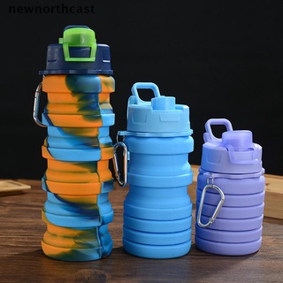 [newnorthcast] botella de agua de silicona portátil plegable botella de viaje al aire libre camping botella