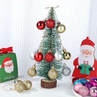lakamier 24pcs 30mm bola de navidad año nuevo colgante árbol colgante bolas de árbol de navidad pequeña decoración de fiesta adorno hogar árbol de navidad decoración/multicolor (8)