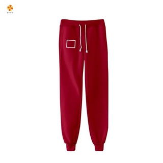 calamar juego disfraz cosplay chándal pantalones tv ropa deportiva hombres mujeres sudadera streetwear rojo cuadrado patrón s