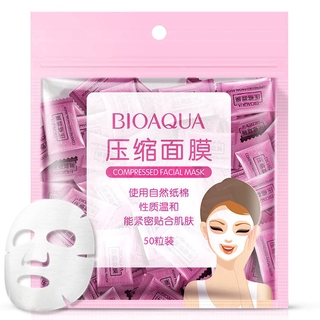 50 pieces/batch BIOAQUA Compression Whitening Mask Anti-acne Natural Cotton Close to the Skin DIY Skin Care Beauty Tool