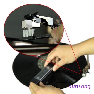 sunsong - limpiador de discos de vinilo, antiestática, cepillo de limpieza, kit de removedor de polvo para tocadiscos, soporte al por mayor