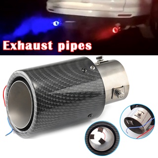 tubo de escape de coche de estilo de fibra de carbono silenciador extremo punta tubo de escape para tubo de escape universal (1)