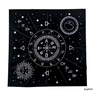 Exp mantel De 49x49cm Tarot Twelve constelaciones/Sun Moon/ Pentagrama/Tarot