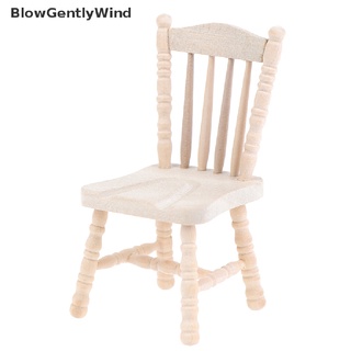 blowgentlywind 1:12 casa de muñecas miniatura taburete de madera silla modelo muebles accesorios juguetes bgw