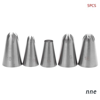 nne. 5Pcs/Set Tip Piping Nozzle Cream Cookie DIY Baking Tools For Cake And Pastry Decorations Stainless Steel