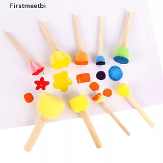 [firstmeetbi] 5pcs niños niño esponja sello kit de brochas de dibujo de flores juguetes para niños pintura caliente (8)