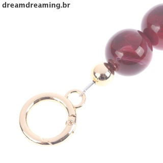 [dreamdreaming.br] Imitar hebillas cortas de cadena de perlas reemplazables extensión de correa de hombro extendida.