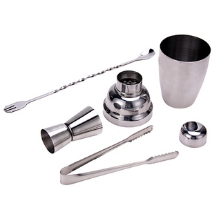 [cab]4 piezas de acero inoxidable 250 ml coctelera plata vino herramientas jigger kit (2)