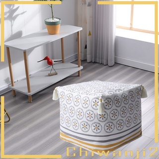 [CHIWANJI2] Puf cubierta Tufted de cuatro esquinas borla Casual cremallera decoración de la sala de estar