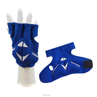 1 par de 2 lb transpirable Fitness Yoga portátil levantamiento de pesas medio dedo con soporte de muñeca guantes ponderados