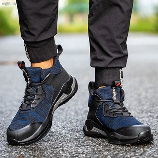 Tamaño: 37-48 hombres zapatos de seguridad del dedo del pie de acero antideslizante botas de trabajo Indestructible zapatos a prueba de pinchazos zapatillas de deporte
