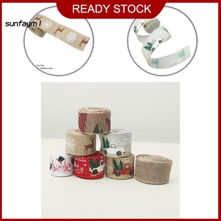 Sunfa - cinta impresa de una sola cara, delicada, compacta, de navidad, decorativa para fiesta
