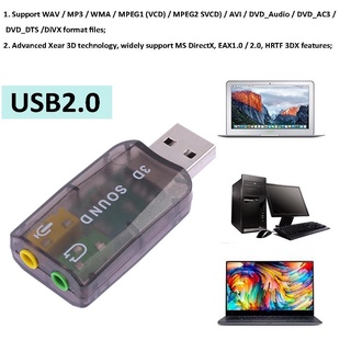 dream usb tarjeta de sonido 5.1 ch 3d adaptador de audio para ordenador portátil de escritorio