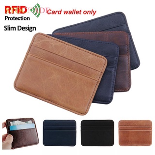 STOCKADE Men's Slim Wallet Pu Leather Anti-chief RFID Blocking Credit Card Holder Fashion Carbon Fiber Coin Pocket Money Clip