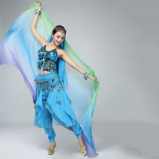 Colorido mujer belleza seda-como gasa velo chal vientre danza bufanda