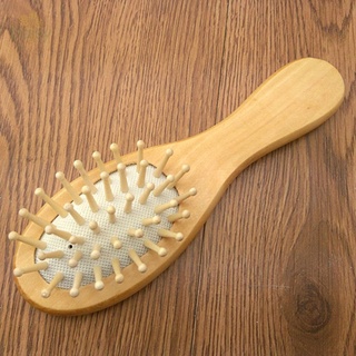 masaje peine de madera de bambú cepillo de ventilación cepillos para el cuidado del cabello belleza spa masajeador